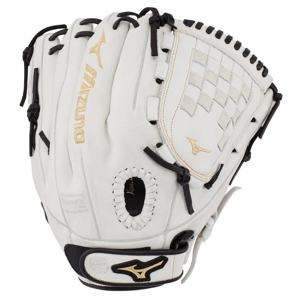 Mizuno Women's MVP Prime Fastpitch Softball Glove 12" White/Black (312787-HNT)